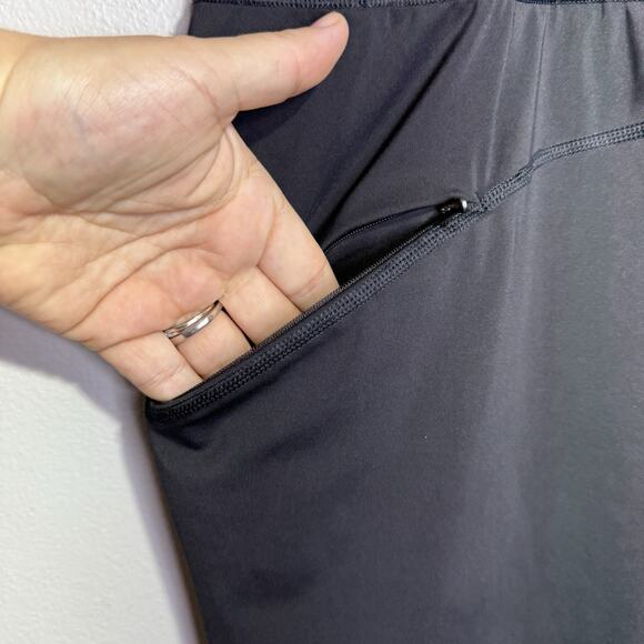 Athleta Ultimate Crop Pants Women’s 2X Black Drawstring Waist Zip Pockets - Picture 3 of 7